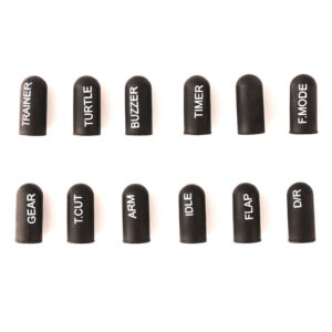 Labelled silicon switch cover set (short) in black color