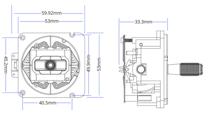 AG01 Hall sensor gimbals new color size dimensions