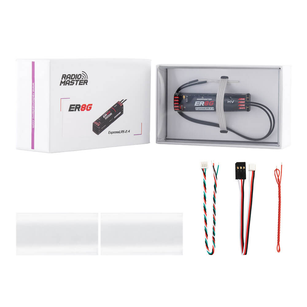 RadioMaster ER8GV ExpressLRS PWM receiver (8 channels) with VarioMeter ...